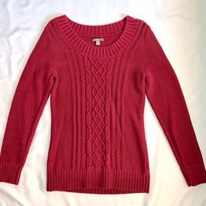 Burgundy Knitted Sweater